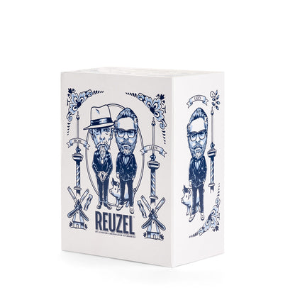 Reuzel Founders' Bobble Head figure, detailed caricature with expressive face and signature style, displayed on a plain background.